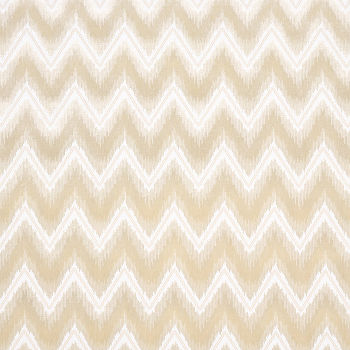 Schumacher Chevron Velvet Champagne Fabric Sample 72844