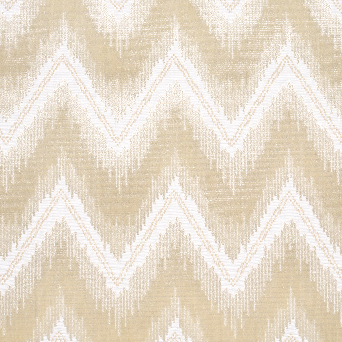 Schumacher Chevron Velvet Champagne Fabric 72844