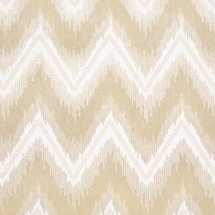 Schumacher Chevron Velvet Champagne Fabric Sample 72844