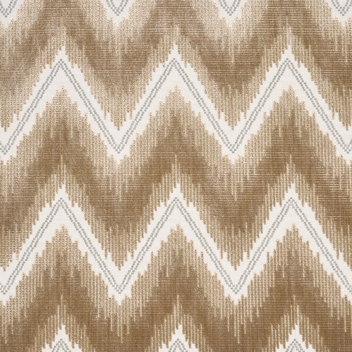 Schumacher Chevron Velvet Gold Fabric 72845