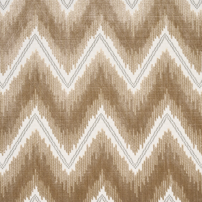 Schumacher Chevron Velvet Gold Fabric 72845