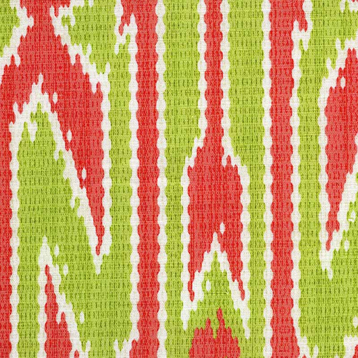 China Seas Lucaya Ikat Multi Orange Green Fabric Sample 7300-01