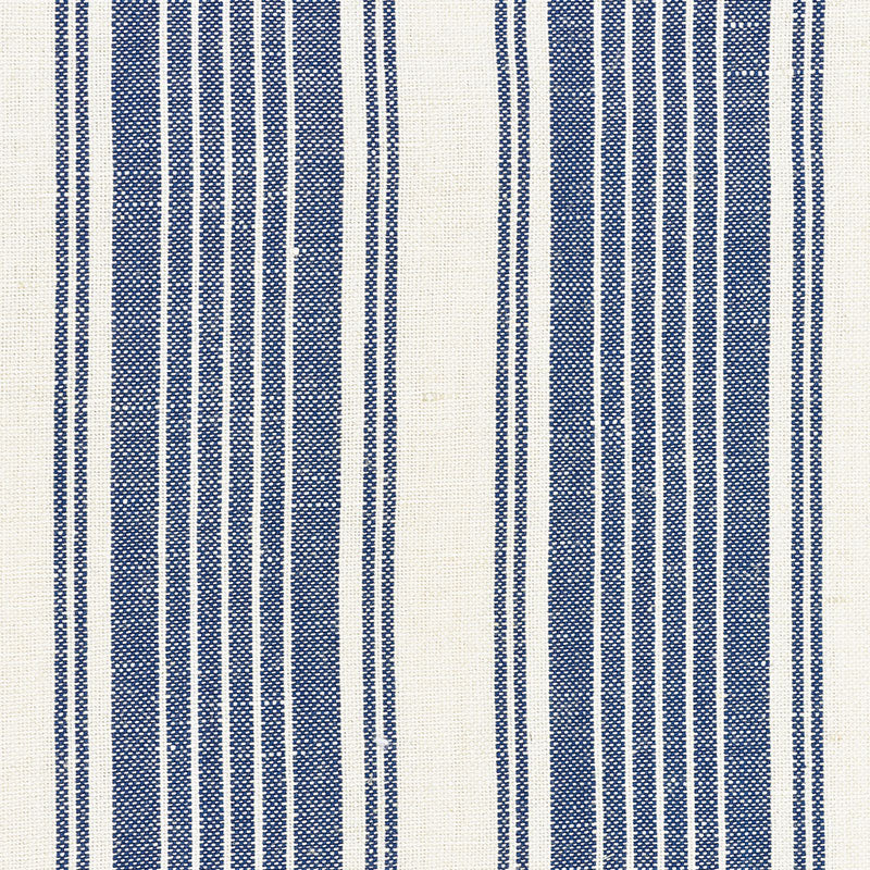 Schumacher Ojai Stripe Indigo Fabric 73002