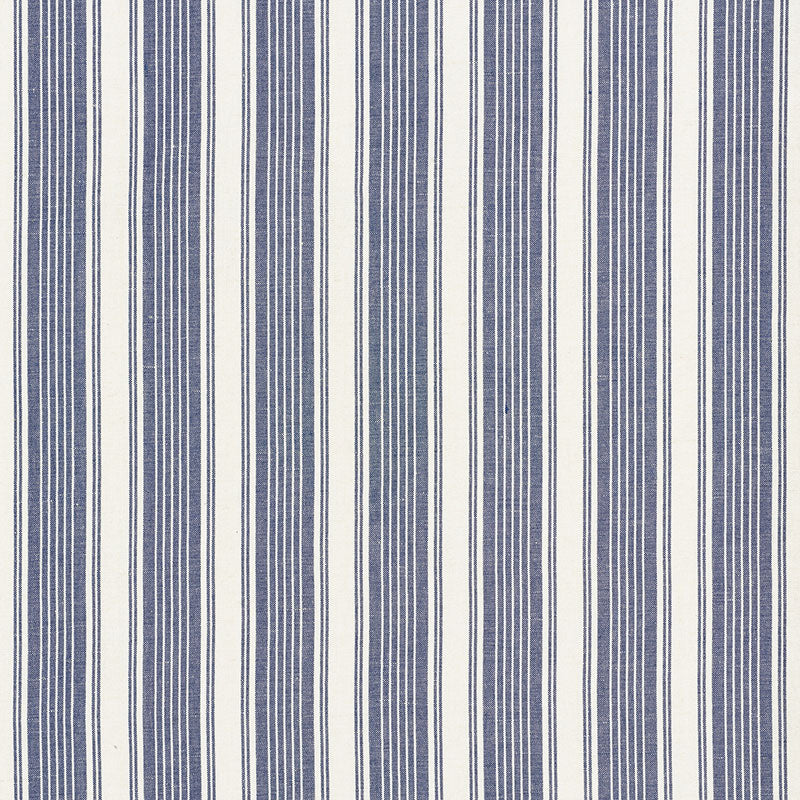 Schumacher Ojai Stripe Indigo Fabric 73002