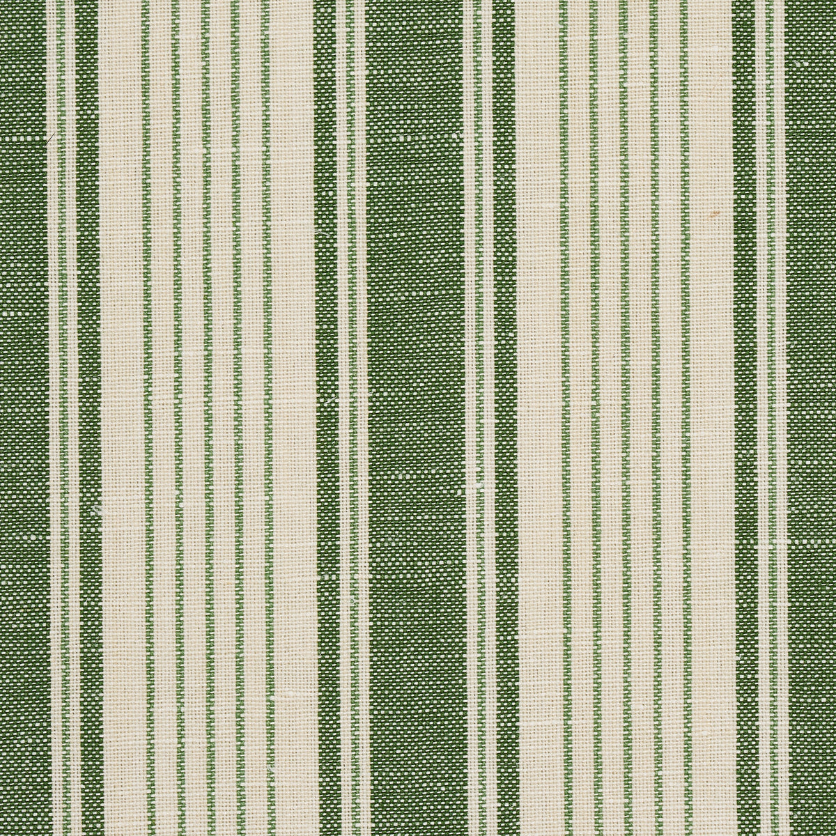 Schumacher Ojai Stripe Leaf Green Fabric 73005