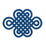 Schumacher Good Luck Knot Applique Sapphire Trim Sample 73052