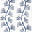 Schumacher Ginkgo Embroidery Marine Fabric 73081