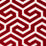 Schumacher Ming Fret Velvet Red Fabric Sample 73105