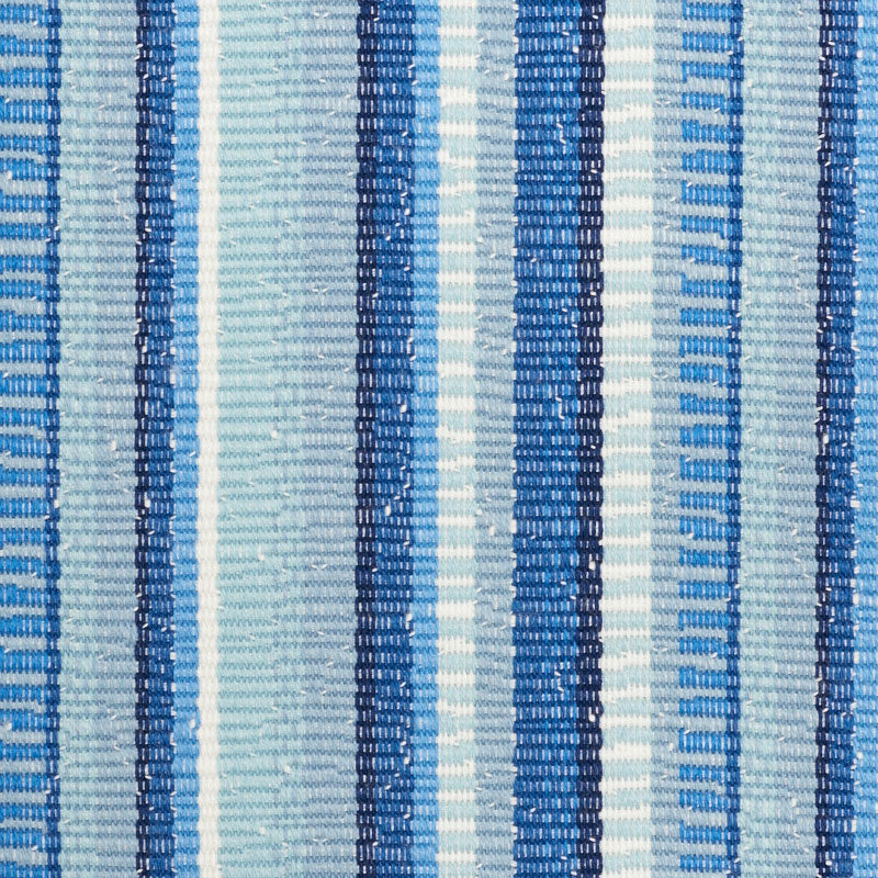 Schumacher Primavera Stripe Sea Fabric 73112