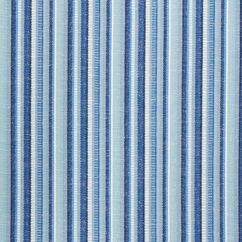 Schumacher Primavera Stripe Sea Fabric 73112