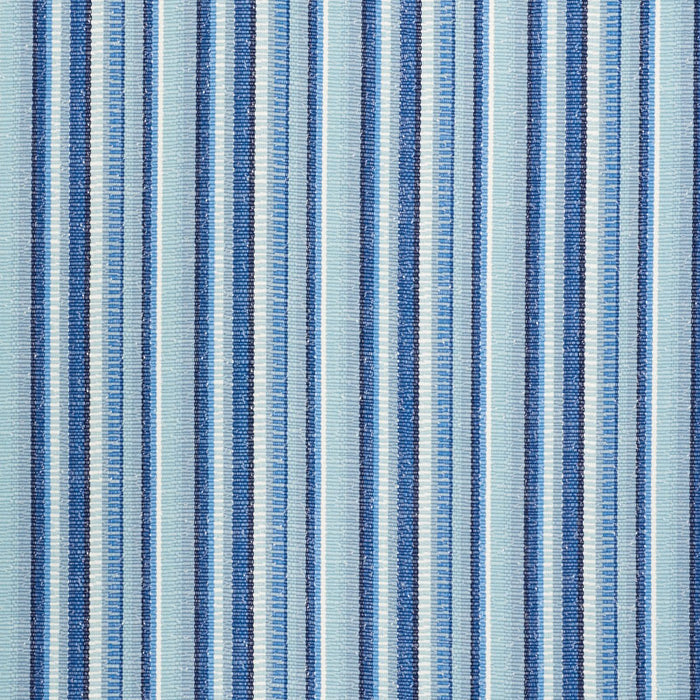 Schumacher Primavera Stripe Sea Fabric Sample 73112