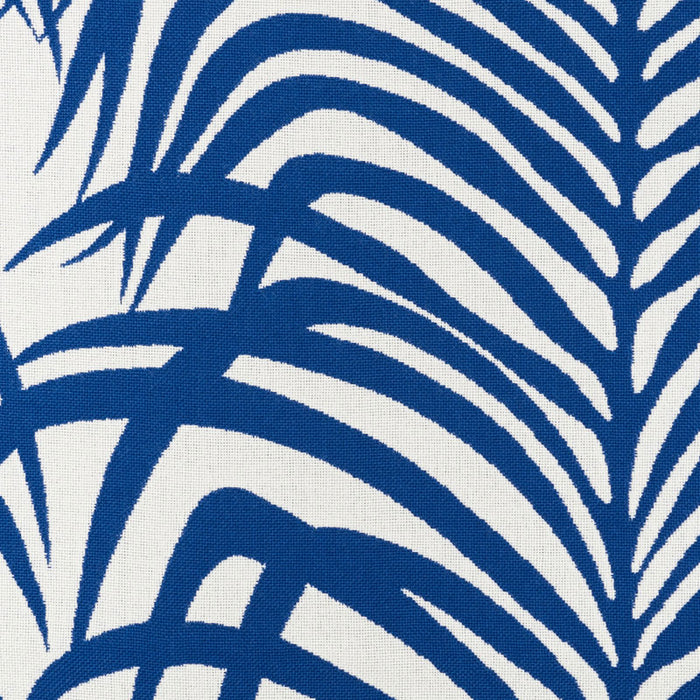 Schumacher Zebra Palm Indoor/Outdoor Navy Fabric Sample 73170