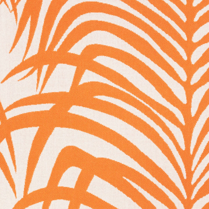 Schumacher Zebra Palm Indoor/Outdoor Orange Fabric Sample 73172