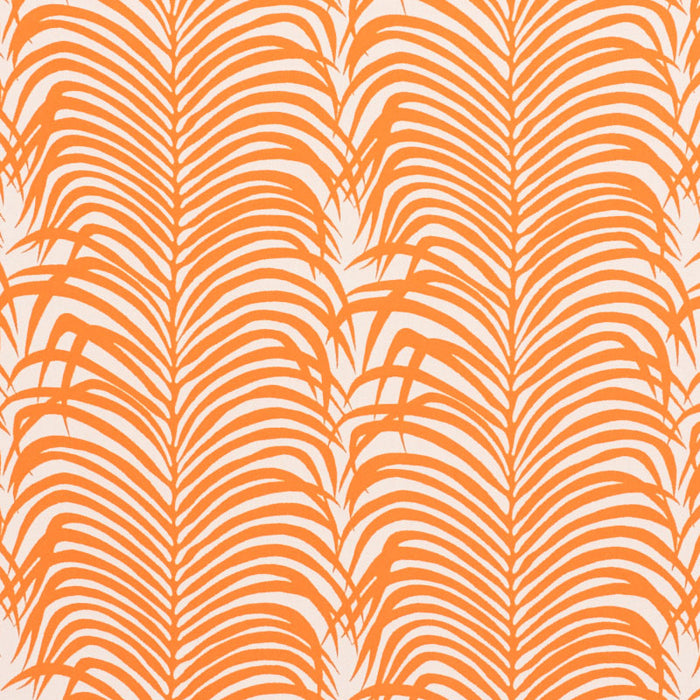 Schumacher Zebra Palm Indoor/Outdoor Orange Fabric 73172