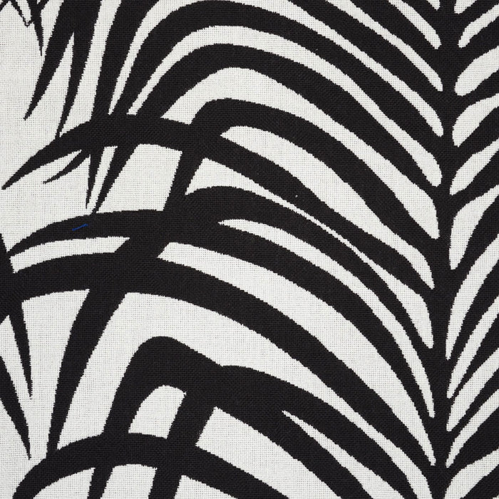 Schumacher Zebra Palm Indoor/Outdoor Black Fabric Sample 73173