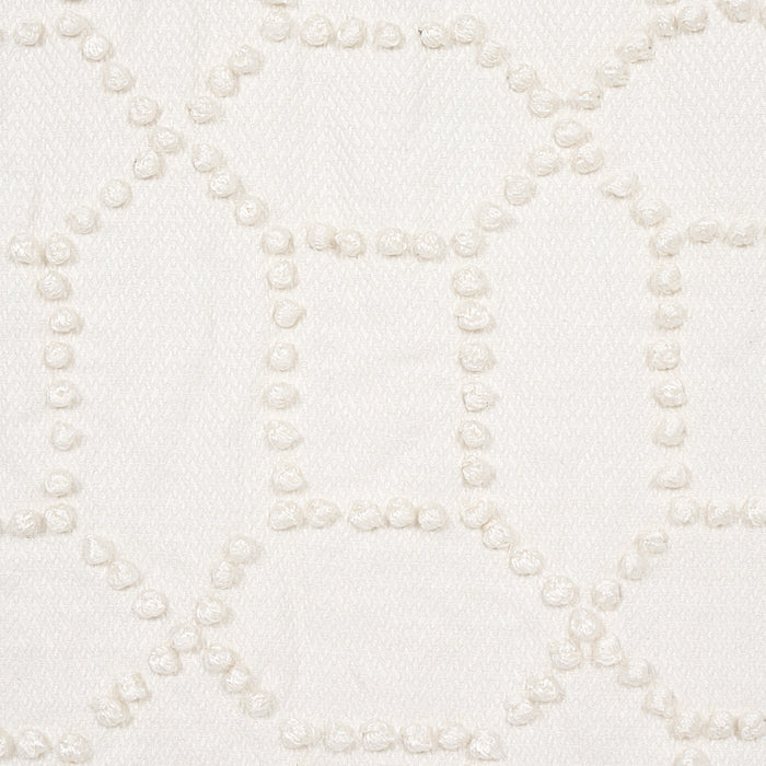 Schumacher Vento Embroidery Ivory Fabric 73281