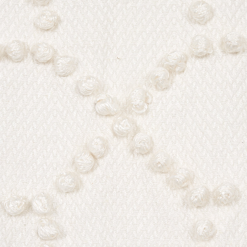 Schumacher Vento Embroidery Ivory Fabric 73281