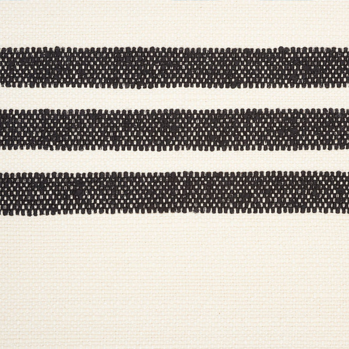 Schumacher Dune Stripe Black Fabric 73290