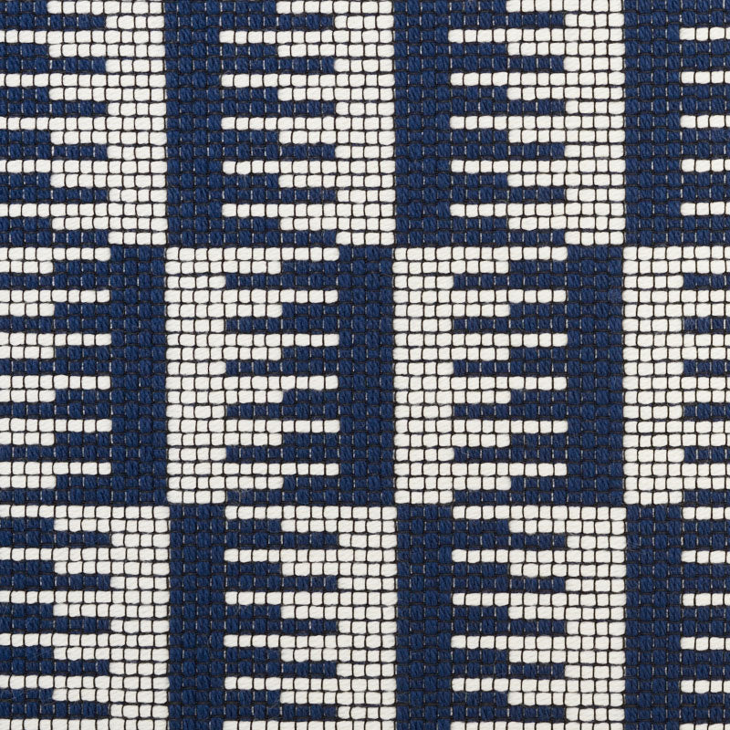 Schumacher Dovetail Indoor/Outdoor Navy Fabric 73320