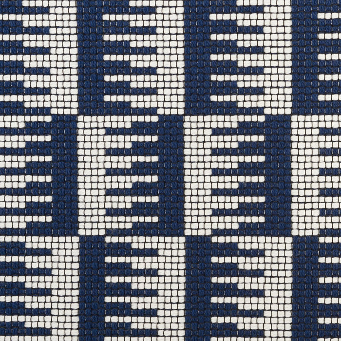 Schumacher Dovetail Indoor/Outdoor Navy Fabric Sample 73320