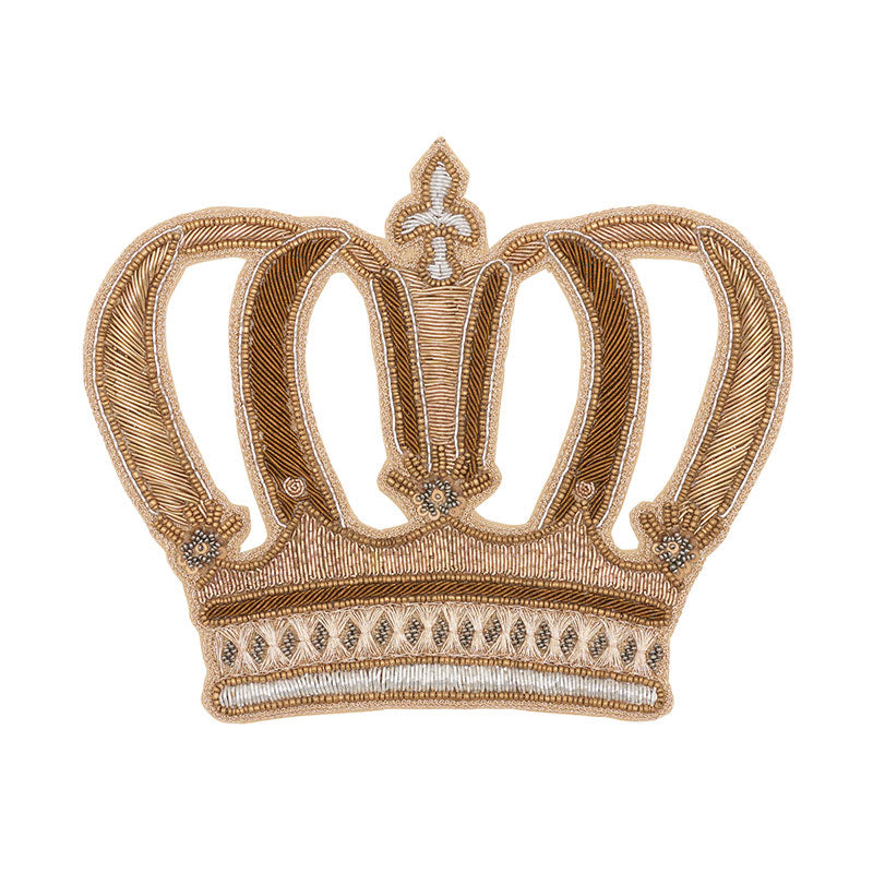 Schumacher Crown Applique Gold Trim 73330