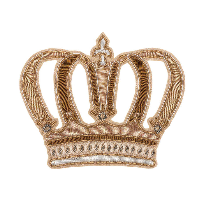 Schumacher Crown Applique Gold Trim Sample 73330