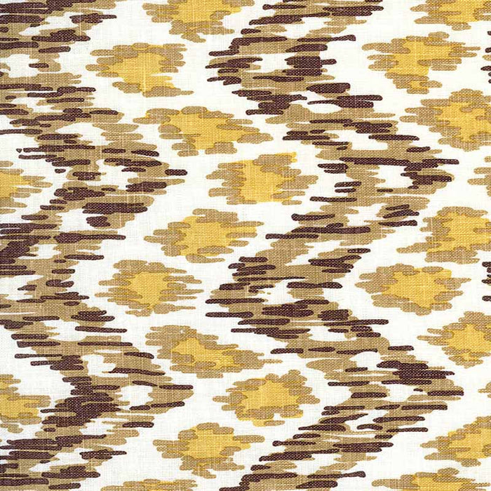 China Seas Zizi Vertical Brown Camel Gold Fabric Sample 7335V-05T