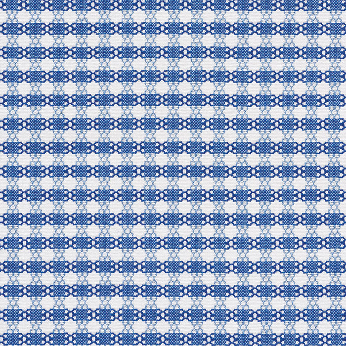 Schumacher Checkmate Blue Fabric Sample 73430