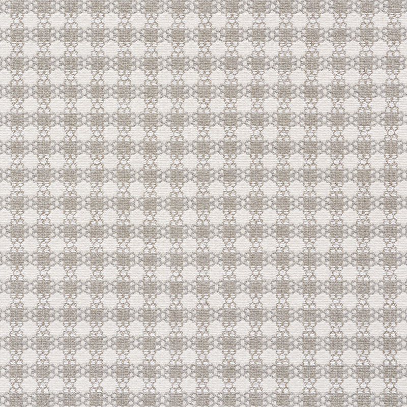 Schumacher Checkmate Grey Fabric 73431