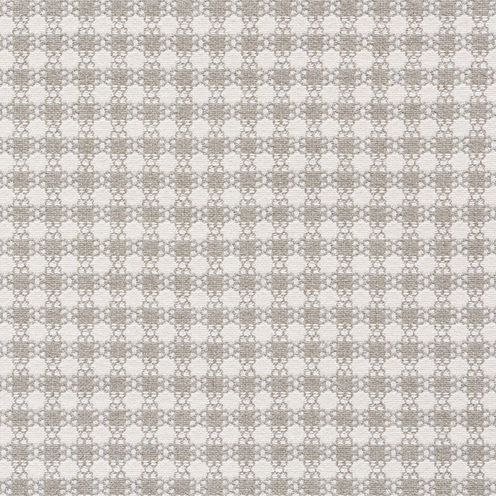 Schumacher Checkmate Grey Fabric 73431