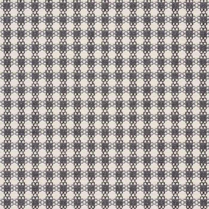 Schumacher Checkmate Graphite Fabric Sample 73432