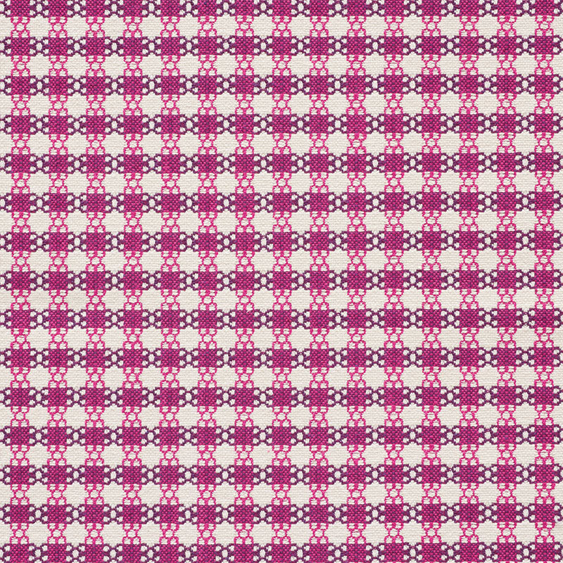 Schumacher Checkmate Berry Fabric 73433