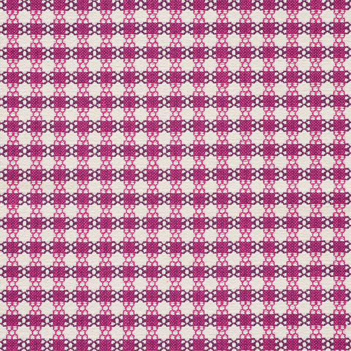 Schumacher Checkmate Berry Fabric Sample 73433