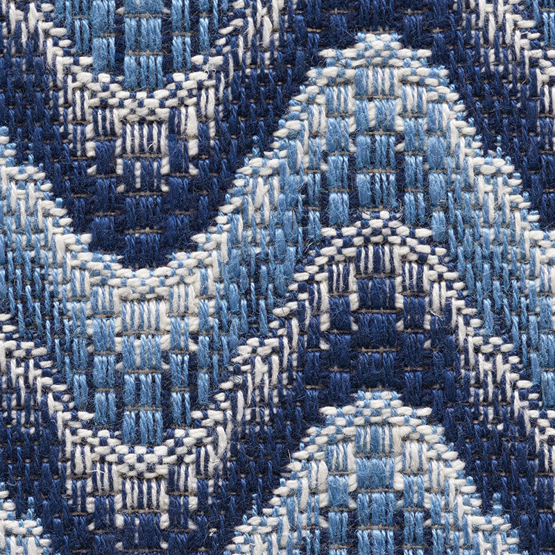 Schumacher Bargello Wave Blue Fabric 73440