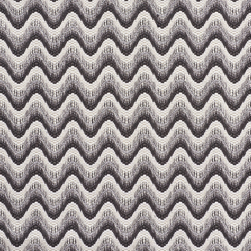 Schumacher Bargello Wave Graphite Fabric 73441