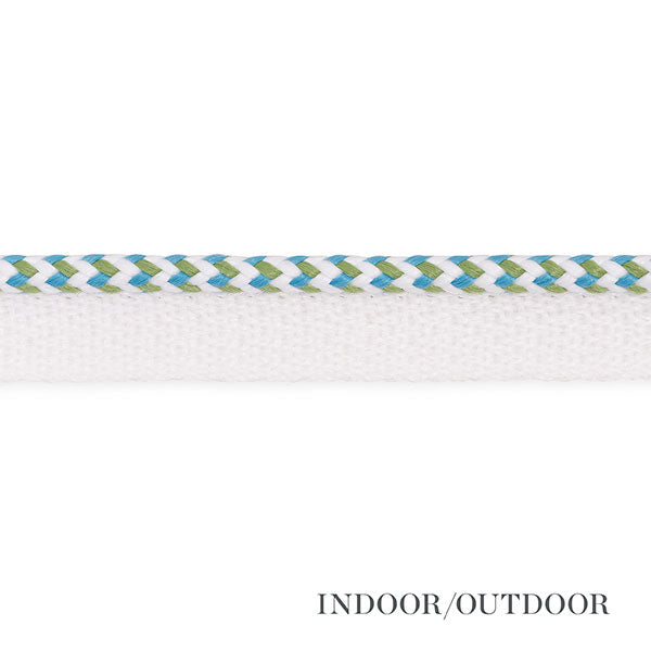 Schumacher Bolander Cord Indoor/Outdoor Aqua Trim 73471