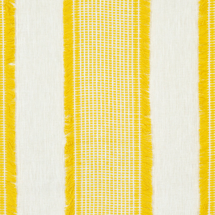 Schumacher Tulum Casement Yellow Fabric Sample 73593