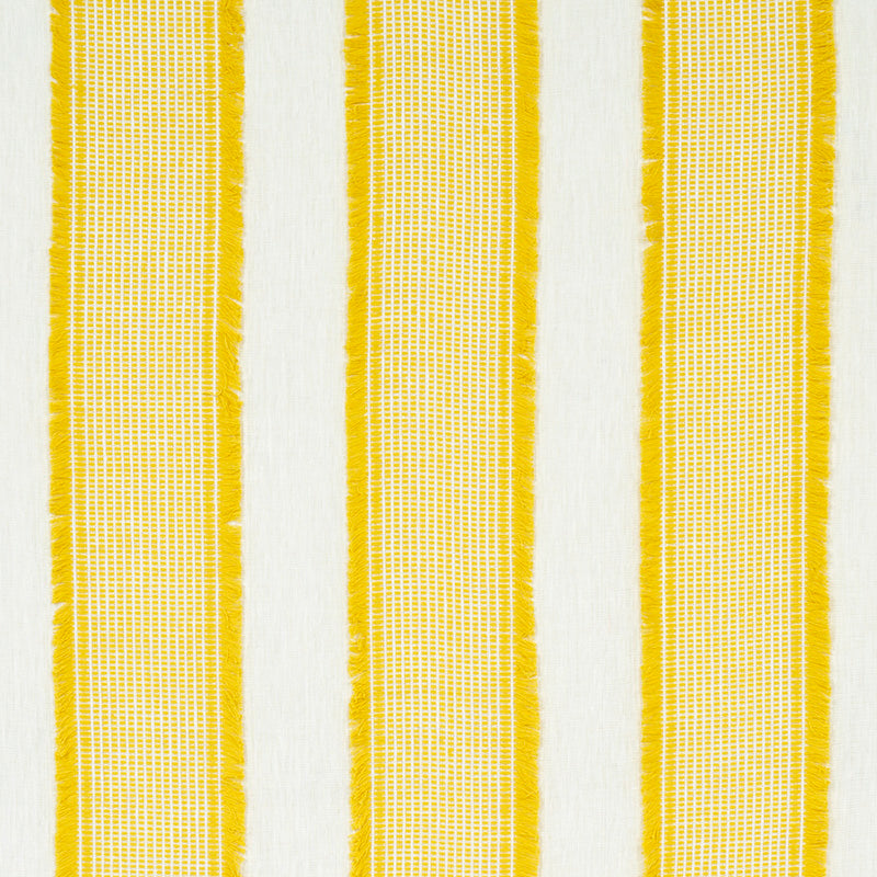 Schumacher Tulum Casement Yellow Fabric Sample 73593