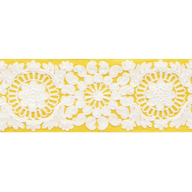 Schumacher Joelle Tape Yellow Trim 73624