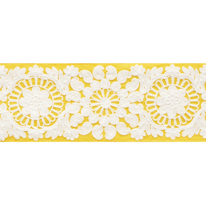 Schumacher Joelle Tape Yellow Trim Sample 73624