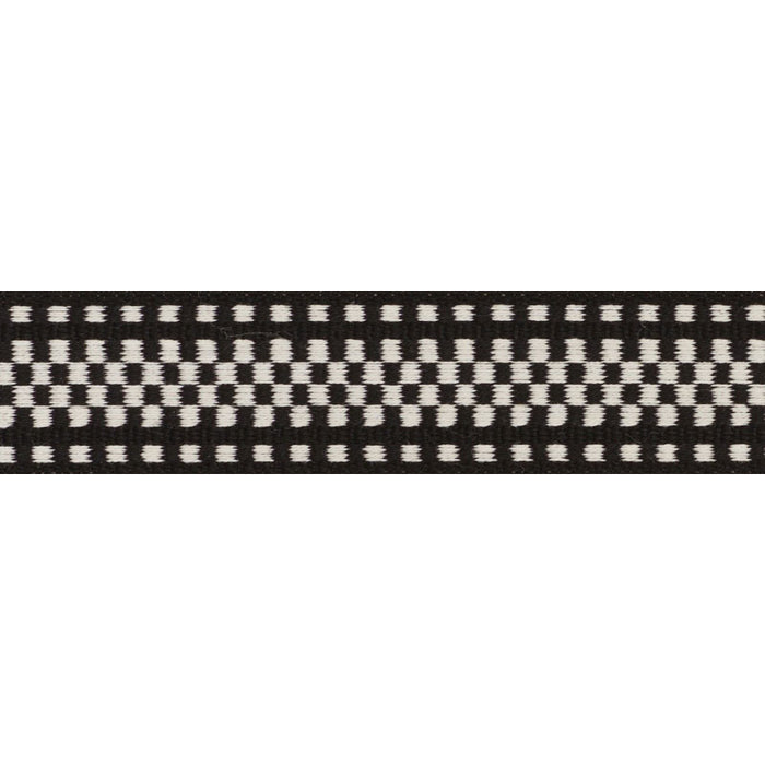 Schumacher Marta Tape Indoor/Outdoor Black Trim Sample 73654