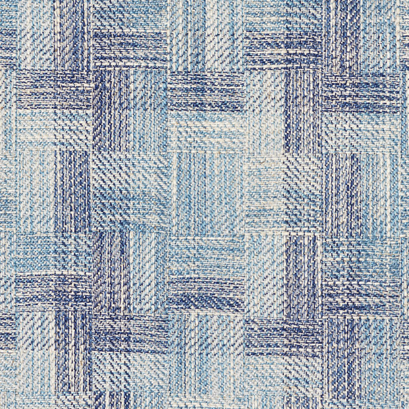 Schumacher Boro Plaid Indigo Fabric 73740