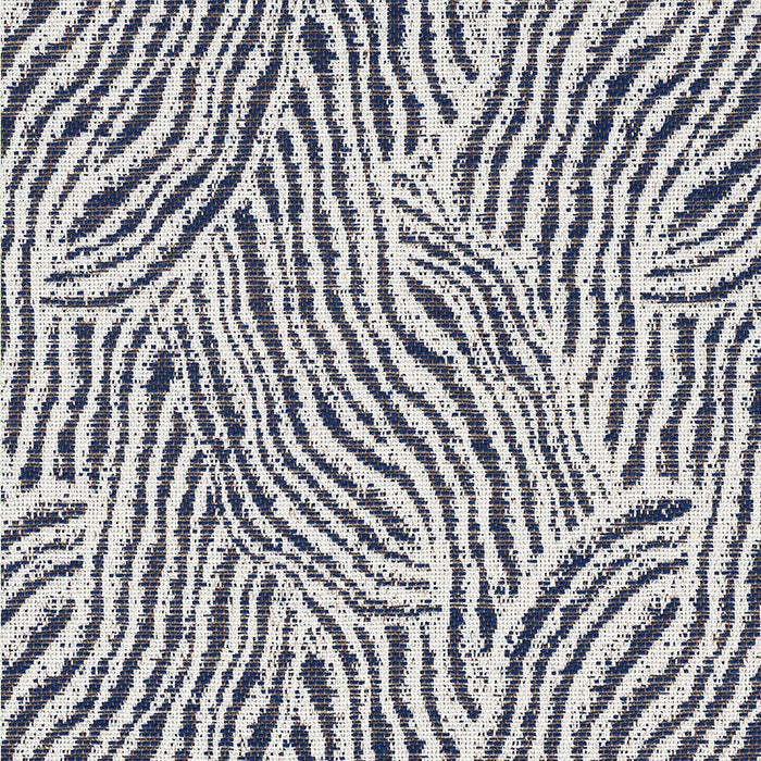 Schumacher Strata Indoor/Outdoor Indigo Fabric 73832