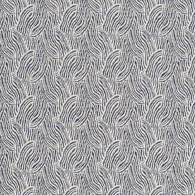 Schumacher Strata Indoor/Outdoor Indigo Fabric 73832