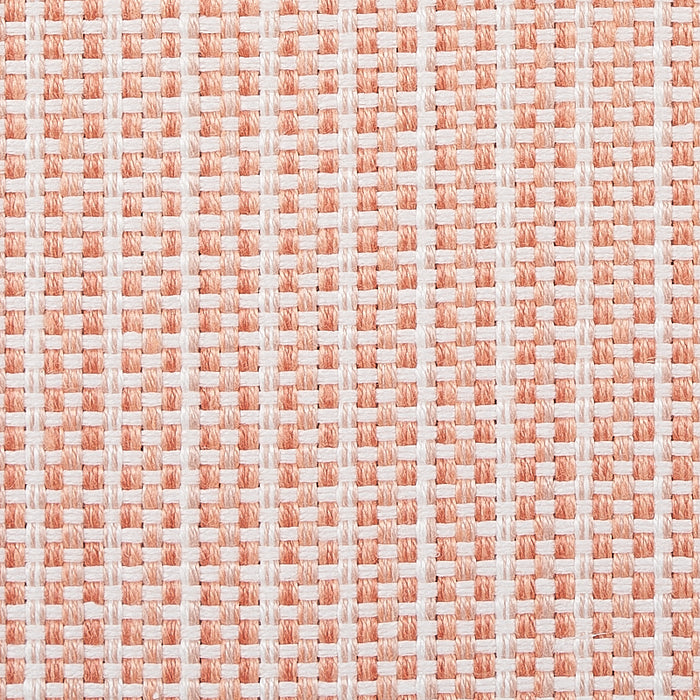 Schumacher Rustic Basketweave Coral Fabric Sample 73884