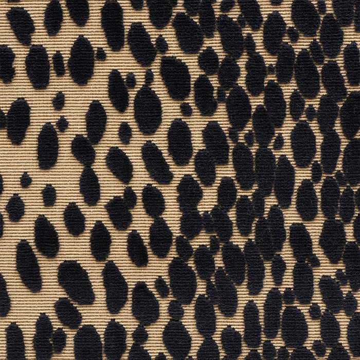 Schumacher Cheetah Velvet Ebony Fabric Sample 73913