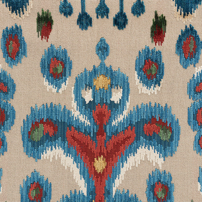 Schumacher Tabriz Ikat Velvet Multi Fabric Sample 73930