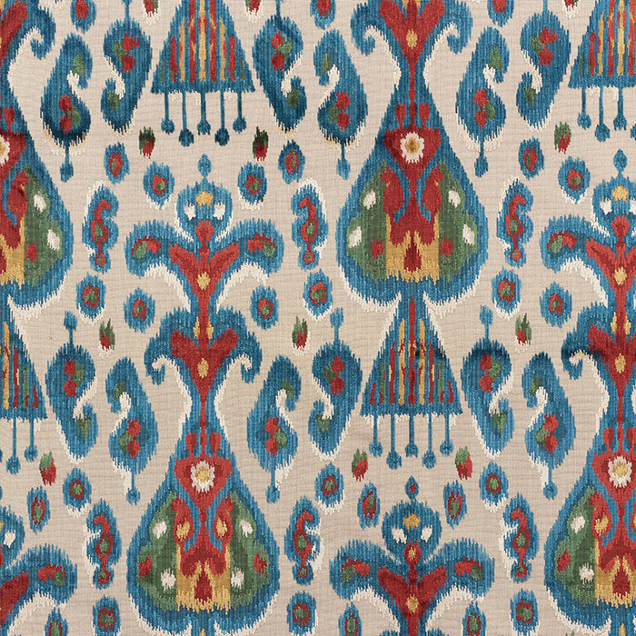 Schumacher Tabriz Ikat Velvet Multi Fabric Sample 73930