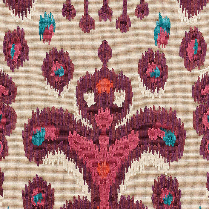 Schumacher Tabriz Ikat Velvet Aubergine Fabric 73931