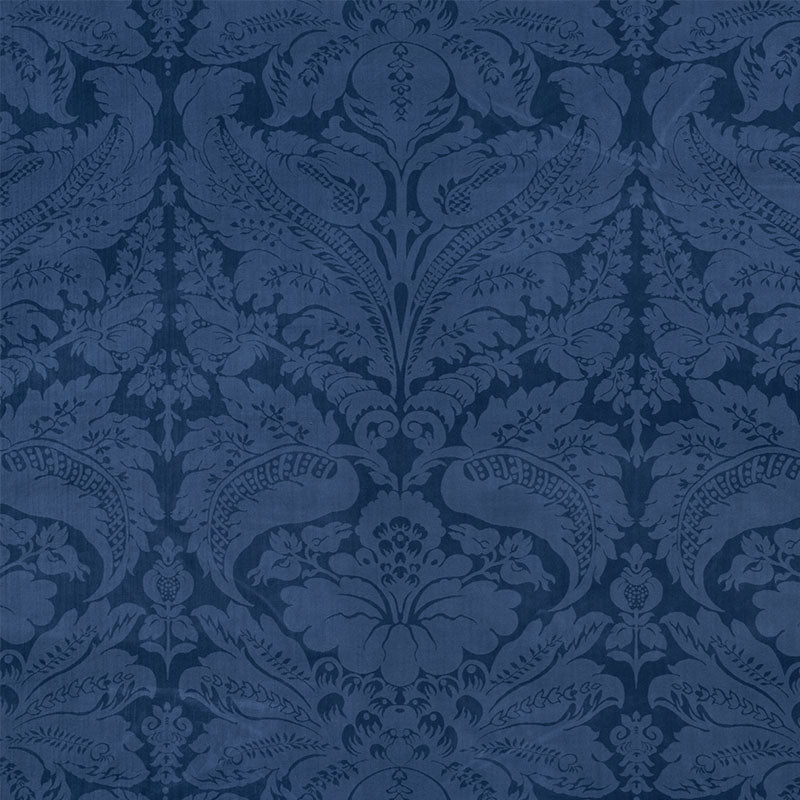 Schumacher Cordwain Velvet Sapphire Fabric 73950